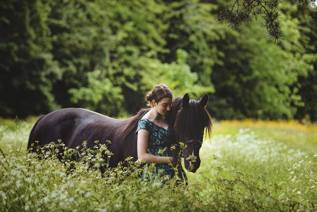 Summer meadow flowers in Milton Keynes was the choice for this rider and her horse portrait