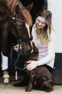 A Milton Keynes stable was the location for this rider's session with her horse and dog